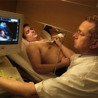 Upper and lower abdomen ultrasonography